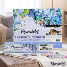 Charger l'image dans la galerie, peinture par numéros | Leopard dans la Neige | animaux, facile, léopards | FiguredArt