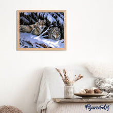 Charger l'image dans la galerie, peinture par numéros | Loups en Hiver | animaux, complexe, loups | FiguredArt