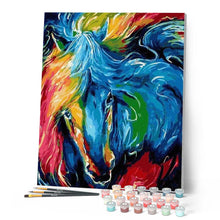 Charger l'image dans la galerie, peinture par numéros | Tête de Cheval coloré | animaux, chevaux, facile | FiguredArt