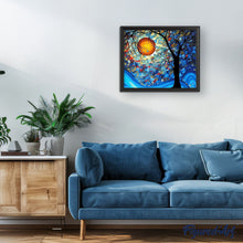Charger l'image dans la galerie, peinture par numéros | Arbre et pleine Lune | arbres, intermédiaire | FiguredArt