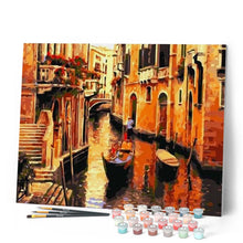 Charger l'image dans la galerie, peinture par numéros | Gondoles à Venise | intermédiaire, ville | FiguredArt