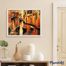 Charger l'image dans la galerie, peinture par numéros | Gondoles à Venise | intermédiaire, ville | FiguredArt