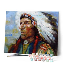 Charger l'image dans la galerie, peinture par numéros | Chef indien | complexe, envies d’ailleurs | FiguredArt