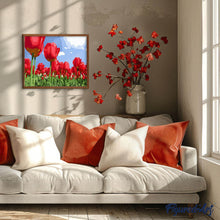 Charger l'image dans la galerie, peinture par numéros | Tulipes rouges | facile, fleurs | FiguredArt