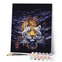 Charger l'image dans la galerie, peinture par numéros | Tigre dans l’Eau | animaux, intermédiaire, tigres | FiguredArt