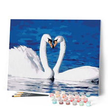 Charger l'image dans la galerie, peinture par numéros | Les deux Cygnes | animaux, cignes, facile, oiseaux | FiguredArt