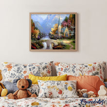 Charger l'image dans la galerie, peinture par numéros | Petite Eglise près de la Rivière | complexe, paysages | FiguredArt