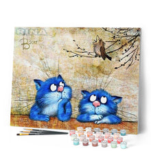 Charger l'image dans la galerie, peinture par numéros | Petits Chats Bleus | animaux, chats, complexe | FiguredArt