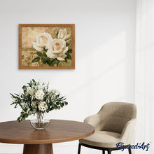 Charger l'image dans la galerie, peinture par numéros | Trois Fleurs Blanches | fleurs, intermédiaire | FiguredArt