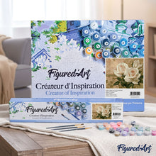 Charger l'image dans la galerie, peinture par numéros | Trois Fleurs Blanches | fleurs, intermédiaire | FiguredArt