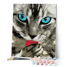 Charger l'image dans la galerie, peinture par numéros | Le Regard du Chat | animaux, chats, intermédiaire | FiguredArt