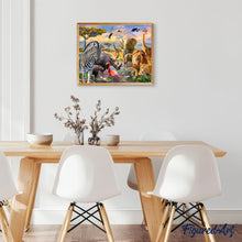 Charger l'image dans la galerie, peinture par numéros | Les Animaux d’Afrique | animaux, complexe, lions, rhinocéros, zèbres | FiguredArt