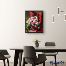 Charger l'image dans la galerie, peinture par numéros | Fleurs et paravent chinois | complexe, fleurs | FiguredArt