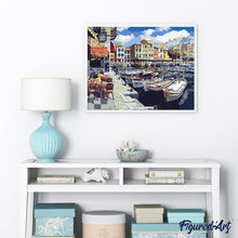 Charger l'image dans la galerie, peinture par numéros | Bateaux au Port | bateaux, complexe, paysages | FiguredArt
