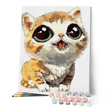 Charger l'image dans la galerie, peinture par numéros | Chat aux grands Yeux | animaux, chats, facile | FiguredArt