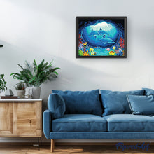 Charger l'image dans la galerie, peinture par numéros | Dauphins en balade | animaux, dauphins, facile | FiguredArt