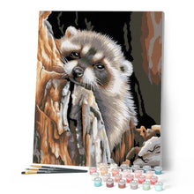 Charger l'image dans la galerie, peinture par numéros | Petit Raton Laveur | animaux, facile, ratons laveurs | FiguredArt