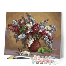 Charger l'image dans la galerie, peinture par numéros | Lilas dans un Vase | fleurs, intermédiaire | FiguredArt
