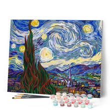 Charger l'image dans la galerie, peinture par numéros | Van Gogh Nuit Etoilée | complexe, france, reproduction, van gogh | FiguredArt
