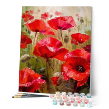 Charger l'image dans la galerie, peinture par numéros | Champ de Coquelicots | complexe, fleurs, france | FiguredArt