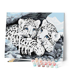 Charger l'image dans la galerie, peinture par numéros | Léopards blancs | animaux, facile, léopards | FiguredArt