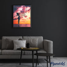 Charger l'image dans la galerie, peinture par numéros | Femme et Oiseaux au Lever du Jour | animaux, facile, nouveautés, oiseaux, paysages | FiguredArt