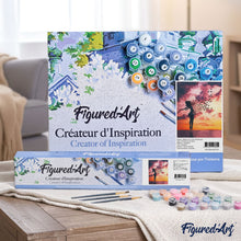 Charger l'image dans la galerie, peinture par numéros | Femme et Oiseaux au Lever du Jour | animaux, facile, nouveautés, oiseaux, paysages | FiguredArt