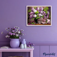 Charger l'image dans la galerie, peinture par numéros | Fleurs et Livre | fleurs, intermédiaire | FiguredArt