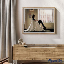 Charger l'image dans la galerie, peinture par numéros | Femme assise devant sa Fenêtre | facile, romantique, ville | FiguredArt
