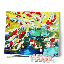Charger l'image dans la galerie, peinture par numéros | Carpes Koï et Nénuphars | animaux, facile, poissons | FiguredArt