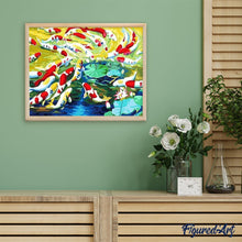 Charger l'image dans la galerie, peinture par numéros | Carpes Koï et Nénuphars | animaux, facile, poissons | FiguredArt