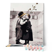 Charger l'image dans la galerie, peinture par numéros | Baiser d’Enfants | facile, romantique | FiguredArt