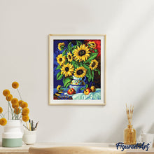 Charger l'image dans la galerie, peinture par numéros | Pichet et Tournesols | facile, fleurs | FiguredArt