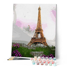 Charger l'image dans la galerie, peinture par numéros | Tour Eiffel romantique | intermédiaire, ville | FiguredArt