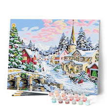 Charger l'image dans la galerie, peinture par numéros | Neige de Noël | facile, Noël, paysages | FiguredArt