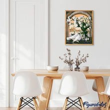 Charger l'image dans la galerie, peinture par numéros | Colombes de la paix | facile, fleurs | FiguredArt