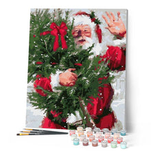 Charger l'image dans la galerie, peinture par numéros | Père Noël et Sapin | intermédiaire, Noël | FiguredArt