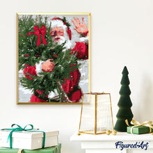 Charger l'image dans la galerie, peinture par numéros | Père Noël et Sapin | intermédiaire, Noël | FiguredArt