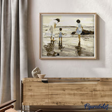 Charger l'image dans la galerie, peinture par numéros | Mère et Enfants à la Plage | facile, paysages, vintage | FiguredArt