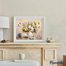 Charger l'image dans la galerie, peinture par numéros | Vase blanc et Papillons | animaux, facile, fleurs, papillons | FiguredArt
