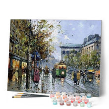 Charger l'image dans la galerie, peinture par numéros | Rue et Tramway | complexe, ville | FiguredArt