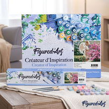 Charger l'image dans la galerie, peinture par numéros | Petit Ange et Buisson fleuri | fleurs, intermédiaire, religion | FiguredArt
