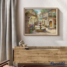 Charger l'image dans la galerie, peinture par numéros | Fontaine du Village | complexe, ville | FiguredArt