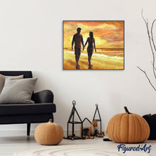 Charger l'image dans la galerie, peinture par numéros | Mains dans la Main sur la Plage | intermédiaire, romantique | FiguredArt