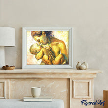Charger l'image dans la galerie, peinture par numéros | Mère nue et Enfant | intermédiaire, nu, romantique | FiguredArt