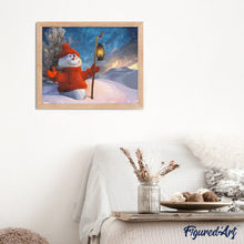 Charger l'image dans la galerie, peinture par numéros | Bonhomme de Neige et sa Lanterne | facile, Noël | FiguredArt
