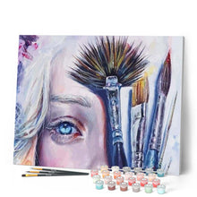 Charger l'image dans la galerie, peinture par numéros | Visage et Pinceaux | complexe, portrait | FiguredArt