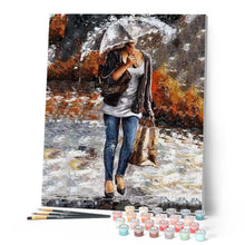 Charger l'image dans la galerie, peinture par numéros | Femme sous la Pluie | complexe, romantique | FiguredArt