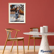 Charger l'image dans la galerie, peinture par numéros | Femme sous la Pluie | complexe, romantique | FiguredArt