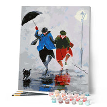 Charger l'image dans la galerie, peinture par numéros | Promenade sous la Pluie | facile, nouveautés, ville | FiguredArt